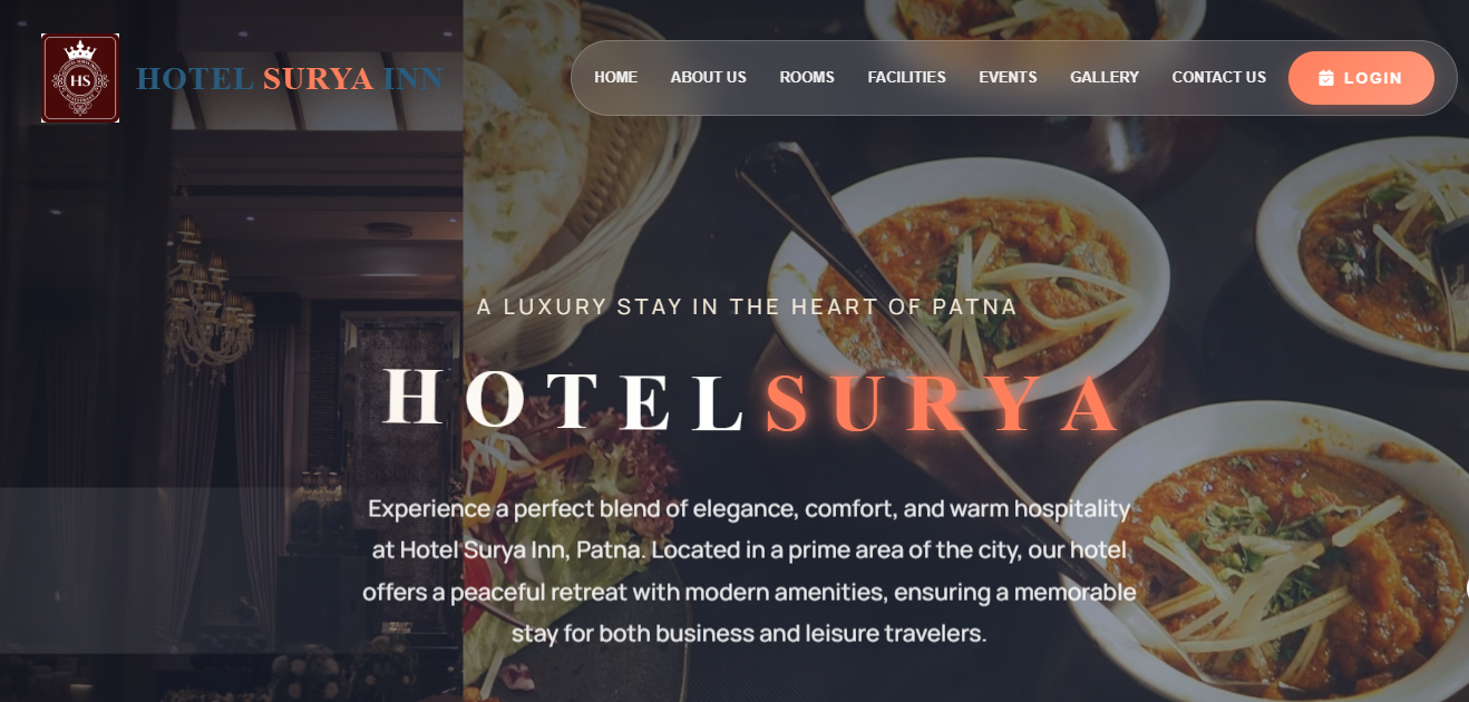 Surya Hotel – Luxury Hospitality Website