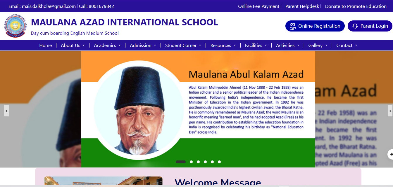 School Website & Management Portal – MAIS